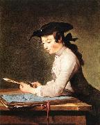 jean-Baptiste-Simeon Chardin The Draughtsman oil on canvas